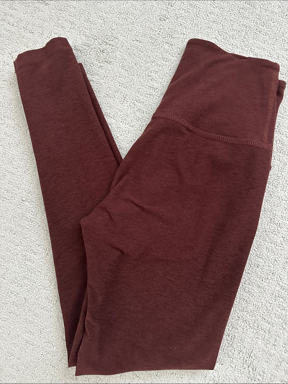 Beyond Yoga High-Rise Stretch Leggings - Burgundy Maroon